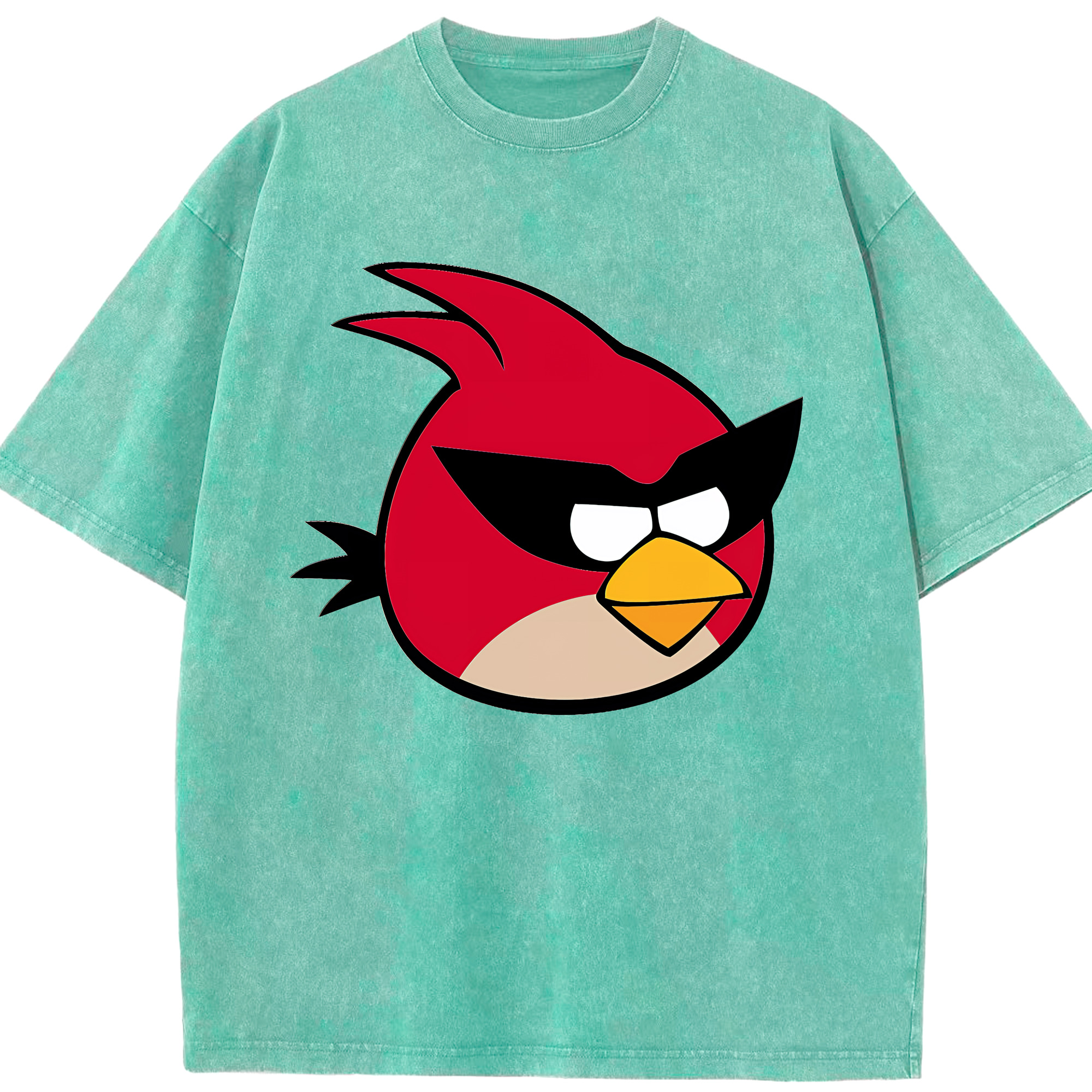 （画像用） Angry Birds アングリーバード 綿100% ヴィンテージ風 半袖Tシャツ（フロントプリント）